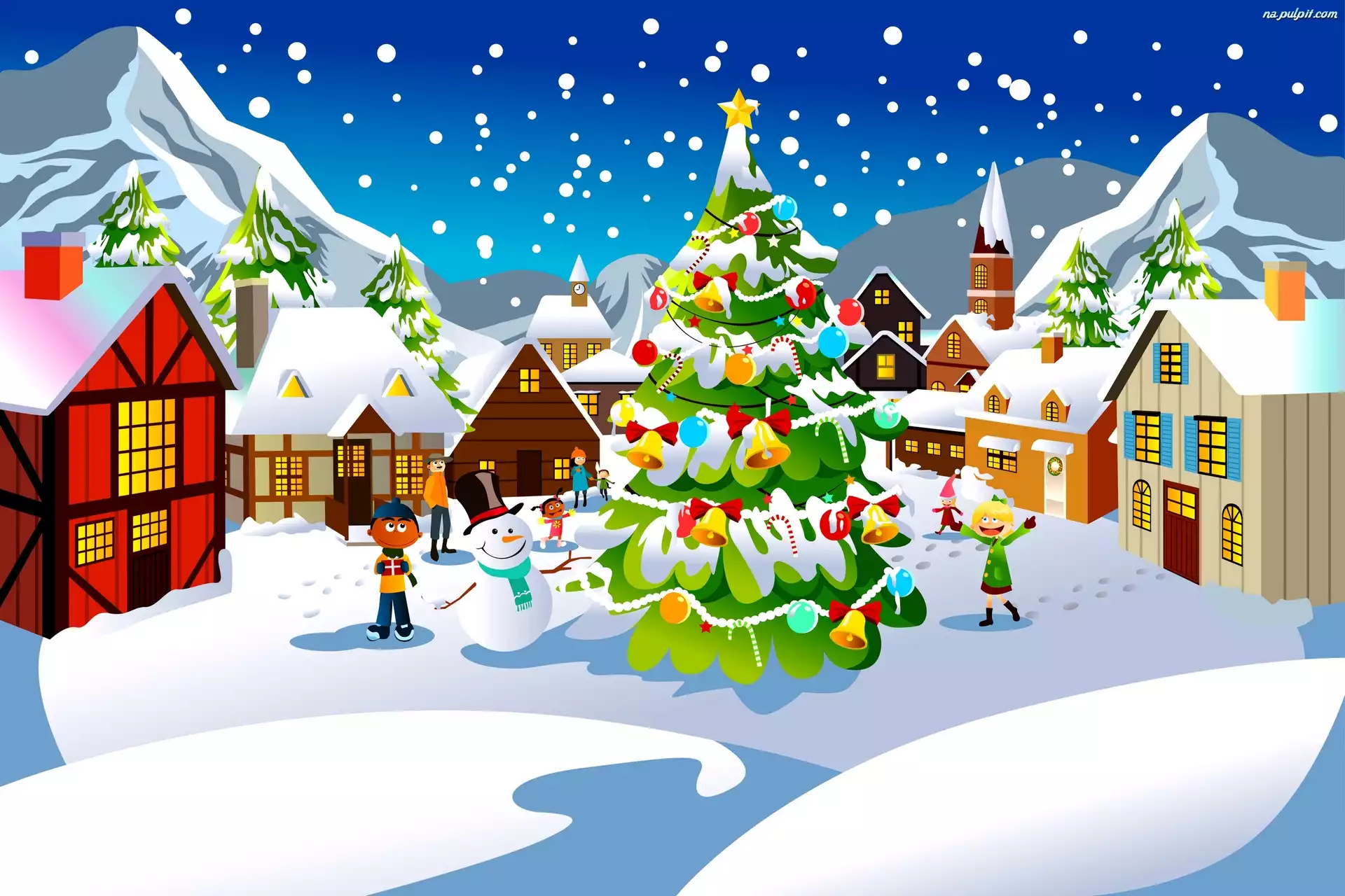 grafika dzieci choinka boże narodzenie na pulpit christmas 2019 songs